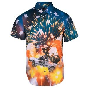 Dixxon Flannel Co. Red, White & Braap Party  Shirt Men's Size: M Travis Pastrana